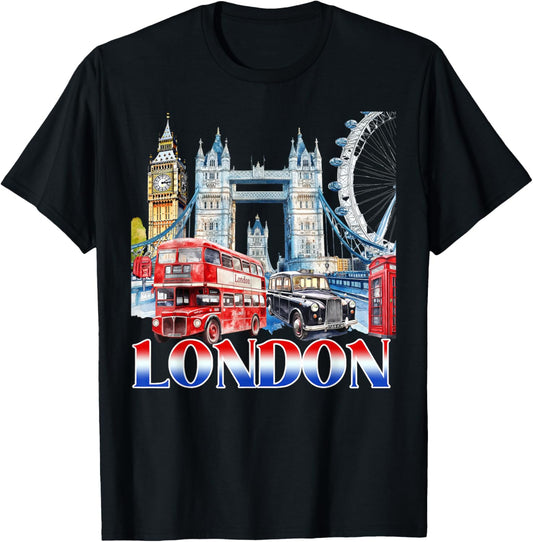 London City Souvenir Vintage British Vacation Vibes T-Shirt