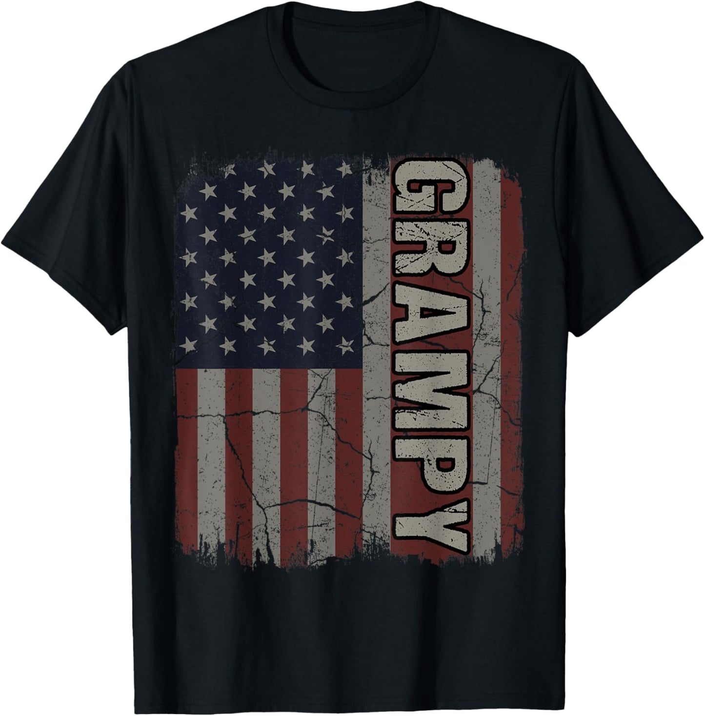 Grampy American Flag Vintage Father's Day 4th of July Gift T-Shirt