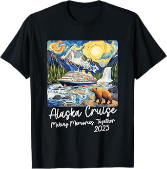 Matching Alaskan Family Friends And Group Alaska Cruise 2025 T-Shirt
