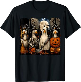 HUGvyn Halloween: Goose Horror Spooky Ghost Goose Movie Fall T-Shirt