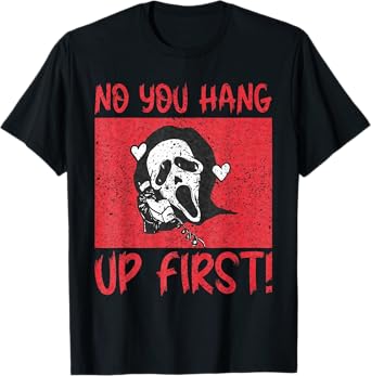 Funny No You Hang Up First Gho-st Calling Hello Halloween T-Shirt