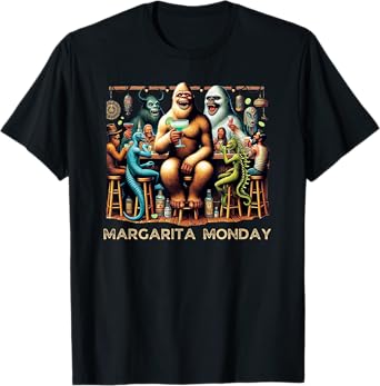 Bigfoot's Margarita Monday Funny Sasquatch Bar Drinking T-Shirt