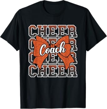 Orange Funny Sport Loud Proud Cheer Coach Dad Father's Day T-Shirt