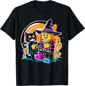 Halloween Master Builder Kids Boy Building Blocks Brick Toys T-Shirt