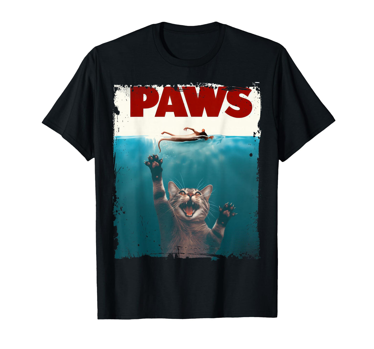 Paws Kitten Meow Parody Funny Cat Lover Gifts Cute Cat T-Shirt