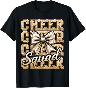 Cheer Squad Gold Funny Sport Cheerleader Cheerleading Team T-Shirt