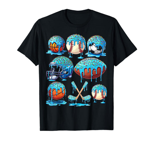 Sports Drip Boys Girls Ice Cream Drip With Sprinkles Summer T-Shirt