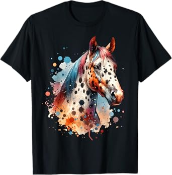 Appaloosa Motif For Men And Women Unisex-Adults Appaloosa Horse T-Shirt Black Small Short Sleeve T-Shirt