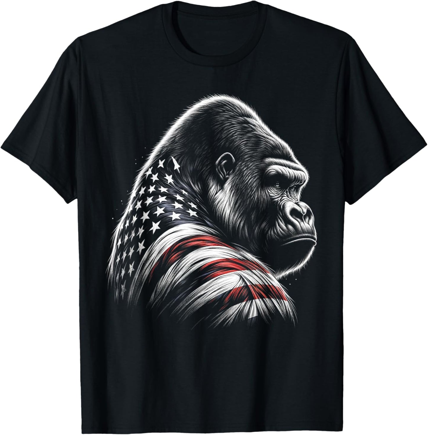 4th Of July Gorilla Lover USA American Flag Patriotic Funny T-Shirt