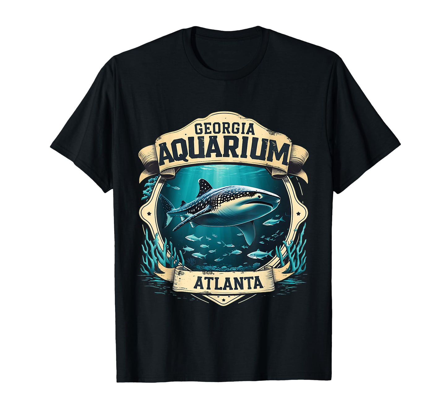 Whale Shark Ocean Life Atlanta Souvenir Art T-Shirt