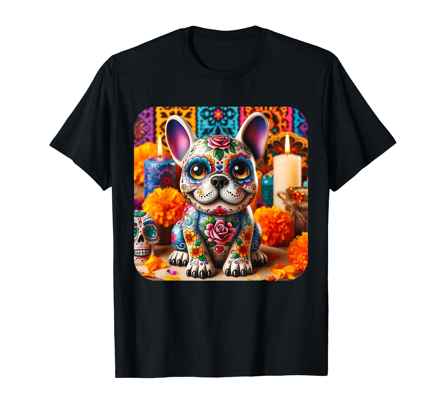 Sugar Skull Frenchie T-Shirt