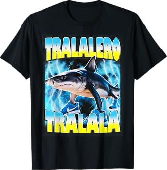 Tralalero Tralala Shark Meme Italian Brainrot Women Men Kids T-Shirt