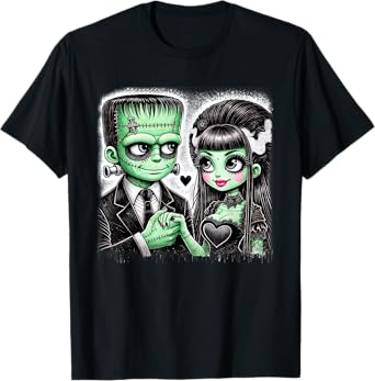 halloween lovers frankenstein skeleton for men women family T-Shirt