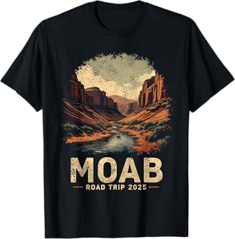 Moab Arches Family Road Trip 2025 Vintage Moab Nature Utah T-Shirt