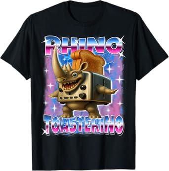 Rhino-Toasterino Italian-Brainrot AI Generated Kids Men T-Shirt