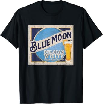 Coors Brewing Company Blue Moon Retro Big Chest Poster T-Shirt