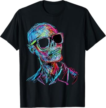 Zombie Costume Halloween Graphic Sunglasses Art Zombie T-Shirt