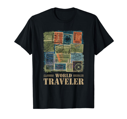 Stamp Collector World Traveler Passport Stamp Lover T-Shirt
