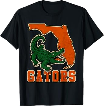 Vintage Gators Reptile Classic Animals Throwback Design T-Shirt