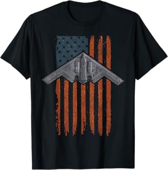 Jet Fighter & B-2 Spirit Bomber Patriotic Art 4th of July T-Shirt