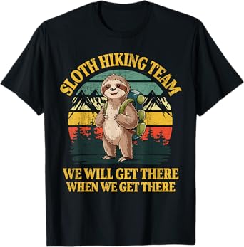 Funny Sloth Hiking T-Shirt