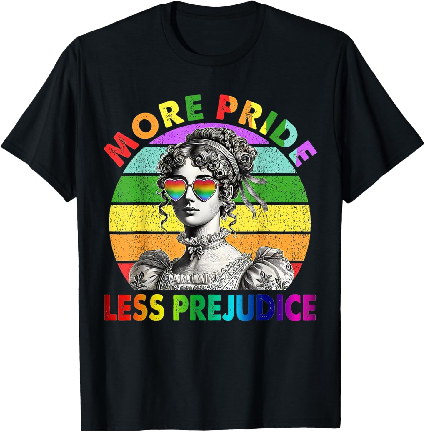More Pride Less Prejudice Pride Month LGBTQ Gay Lesbian T-Shirt