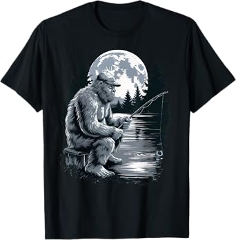 Big foot fishing, Cool Fishing Fisherman Bigfoot Sasquatch T-Shirt