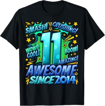 11 Year Old Gifts For Boys 11th Birthday Boy 11 Year Old Boy T-Shirt