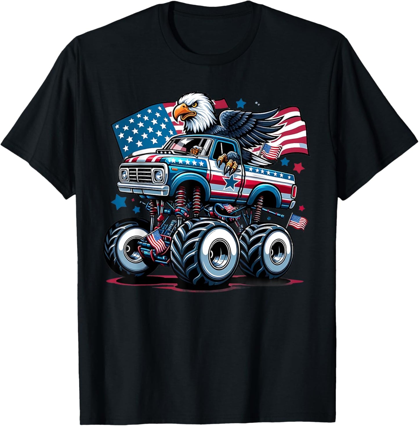 4th of July Shirts Boys American Flag USA Shirt Kids Eagle T-Shirt