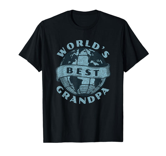 World's Best Grandpa Funny Vintage Graphic T-Shirt