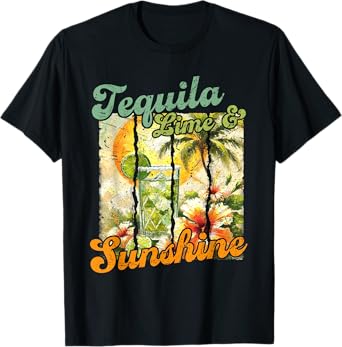 Tequila Lima & Sunshine Sea Vacation Holiday Beach T-Shirt