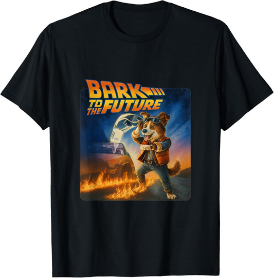 Whimsical Time-Travel Dog Parody Adventure T-Shirt