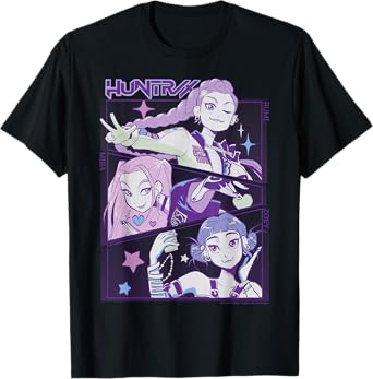Kpop Demon Hunters Huntr/x Cute Vintage Animated Panels T-Shirt