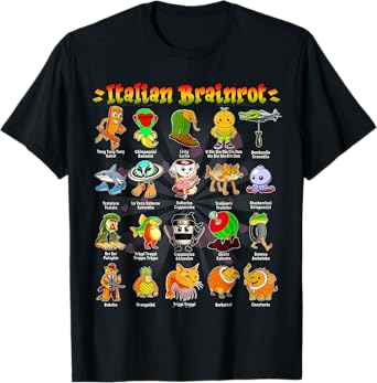 Italian Brain Rot Italian Brainrot Funny Memes T-Shirt