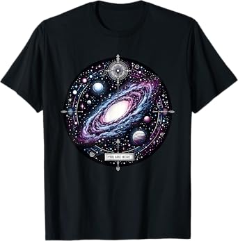 You Are Here Milky Way Funny Galaxy Astronomy Men Women Kids T-Shirt
