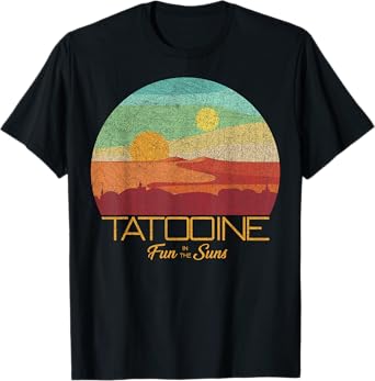 Star Wars Tatooine Postcard Fun in the Sun Vintage Disney+ T-Shirt