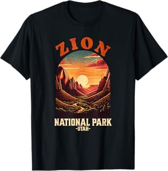 Vintage Zion National Park Utah USA 1919 Retro T-Shirt