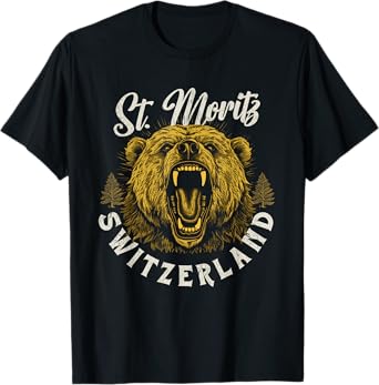 St. Moritz Switzerland Hiking Outdoor Graphic T-Shirt