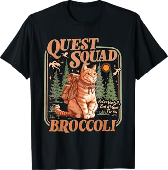 Quest Fantasy Squad Broccoli Kitten Funny Cat T-Shirt