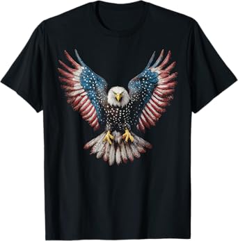 American Flag Bald Eagle 4th of July USA Patriotic Men Women T-Shirt