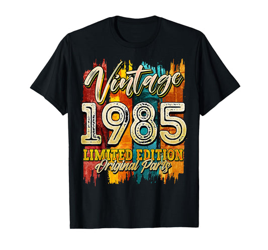 Vintage 1985 Limited Edition Original Parts 40 year Birthday T-Shirt