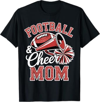Football Cheer Mom for Women Men Vintage Cheerleader T-Shirt