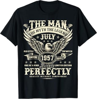 68 Year Old Legend Were Born In July 1957 Birthday Gifts T-Shirt