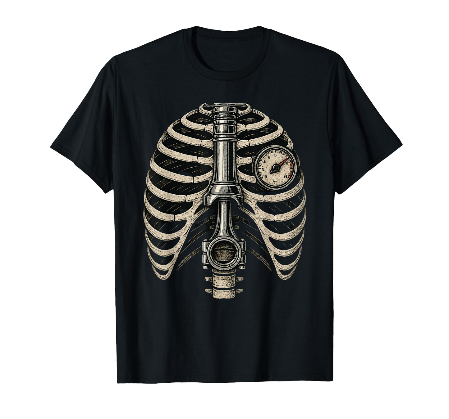 Piston Pulse Car Auto Mechanic, Engine Piston Skeleton T-Shirt