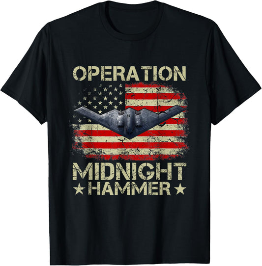 Retro Operation Midnight Hammer with American Flag T-Shirt