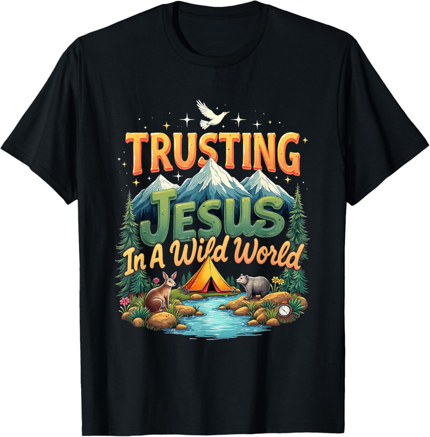 VBS 2025 Trusting Jesus Camp Christian Summer True North T-Shirt