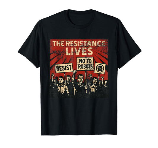 Clankers The Resistance Lives Say No to Robots & AI T-Shirt