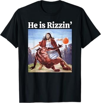 He Is Rizzin, Jesus Is Rizzen, Jesus Basketball Christian T-Shirt