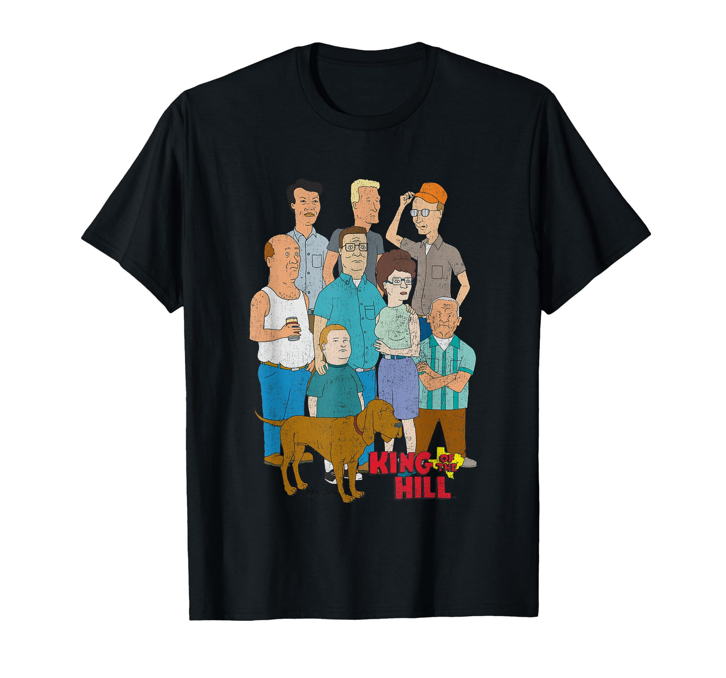King Of The Hill Iconic Characters Group Shot Retro Poster T-Shirt