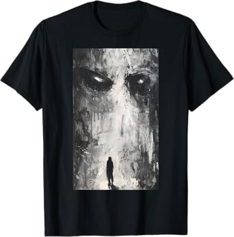 Dark Gothic Demon Path Horror Art Evil Grunge Goth Aesthetic T-Shirt, Small, Black